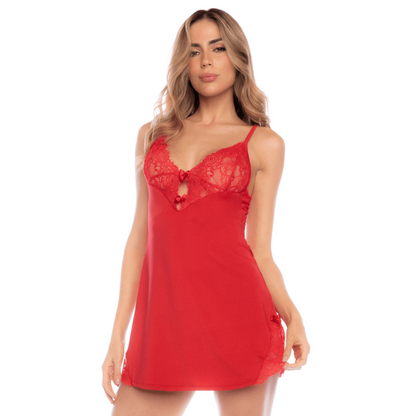 Nuisette rouge dentelle élégance et sensualité