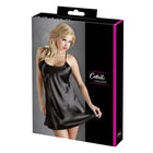 nuisette courte en satin noir
