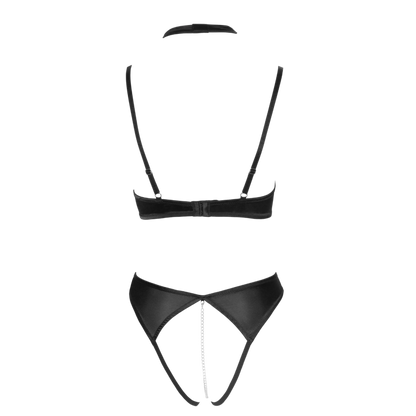 Soutien-gorge balconnet & string ouvert avec chaîne amovible - Cottelli