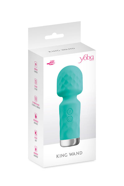 Mini vibromasseur King Wand vert - Eveil Secret