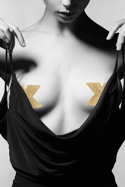 Joyas para el pecho Flash Cruz Oro