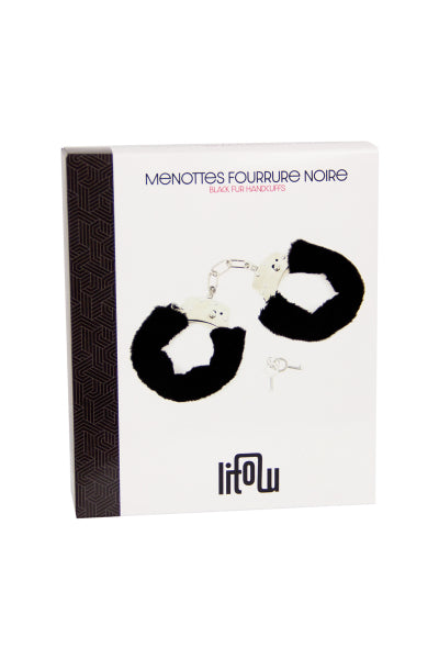 Menottes fourrure noire - Litolu - Eveil Secret