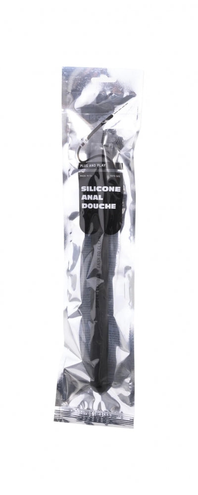 Ducha anal de silicona con tapón de 27 x 2 a 3,5 cm