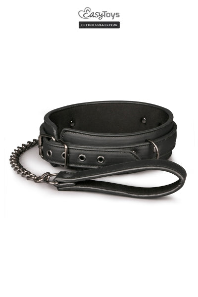 Collier fétichiste et laisse - Easytoys Fetish Collection - Eveil Secret