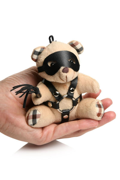 Llavero Oso de peluche BDSM con fusta