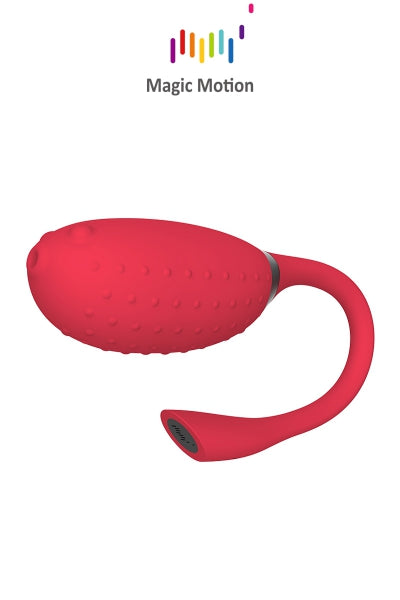 Huevo vibrador conectado Magic Fugu rojo - Magic Motion