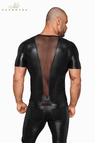 Camiseta efecto mojado y rejilla H056