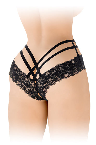 Open-crotch thong Anne - black