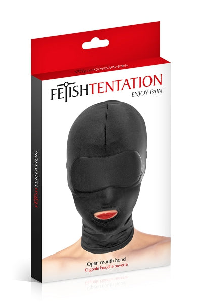 Capucha BDSM boca abierta - Fetish Tentation