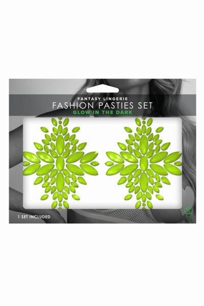Cubrepezones verde fosforescente - Glow
