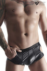 Shorty ouvert noir wetlook - Regnes