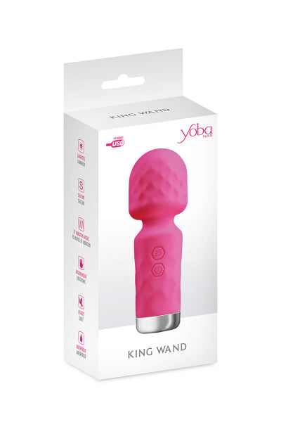 Mini vibromasseur King Wand rose - Eveil Secret