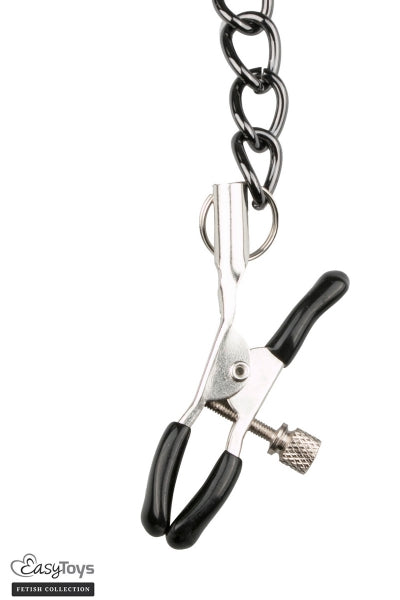 Collar de cuero con cadenas para el pecho - Colección Fetish de Easytoys