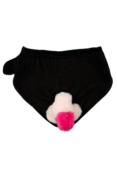 Bikini con pene de peluche móvil