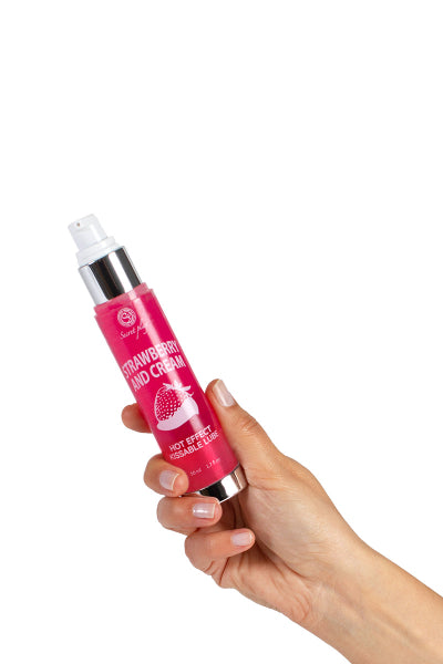 Lubricante efecto calor sabor fresa y nata montada - Secret Play
