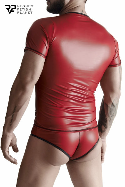 Camiseta efecto mojado roja - Regnes