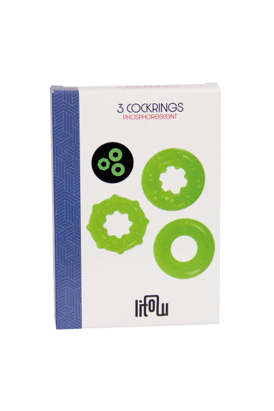 3 cockrings phosphorescents - Litolu - Eveil Secret