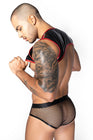 Ensemble sexy deux pièces rouge et noir - J Lingerie