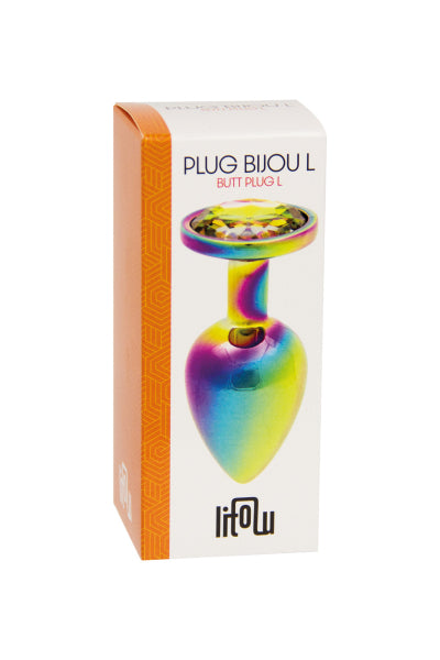Plug bijou arc-en-ciel L - Litolu - Eveil Secret