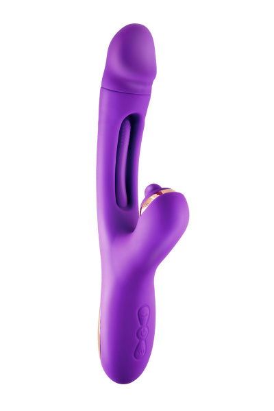 Vibromasseur rabbit 3-en-1 Joyfully violet - Yoba - Eveil Secret
