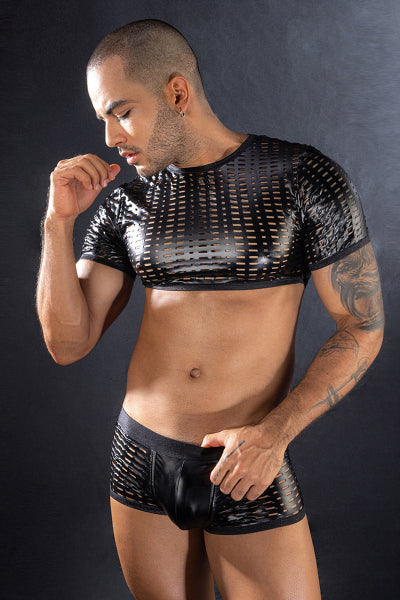Ensemble top et boxer noir - J Lingerie