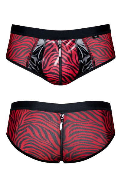 Shorty à zip en tulle zébré - Regnes - Eveil Secret
