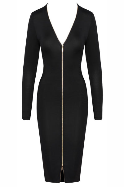 Robe noire à manches longues -  Cotelly Party
