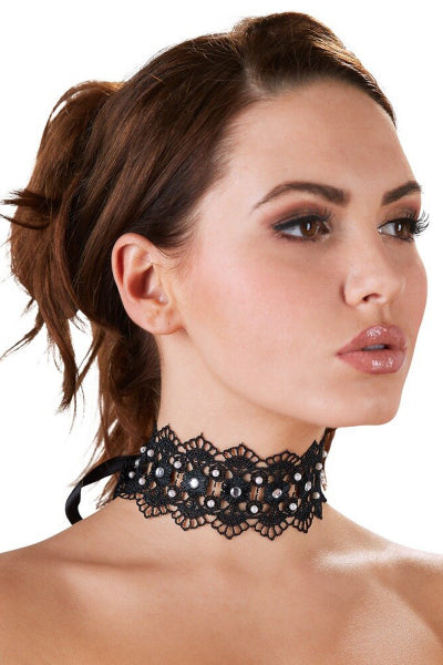 Collar bordado con pedrería - Cotelli Accessoires