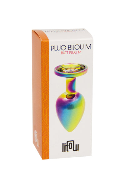 Plug bijou arc-en-ciel M - Litolu - Eveil Secret