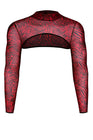 Crop top tulle zébré rouge et noir - Regnes - Eveil Secret