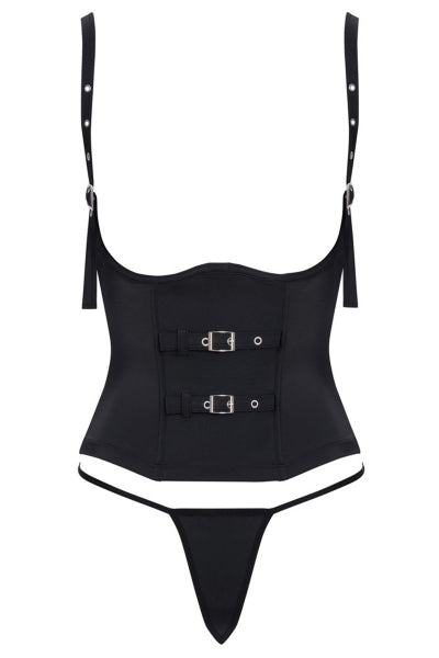 Ensemble corset seins nus noir - Cottelli PARTY