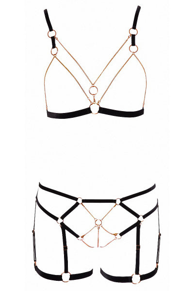 Conjunto de arnés con joyas de 2 piezas - Cotelli Lingerie