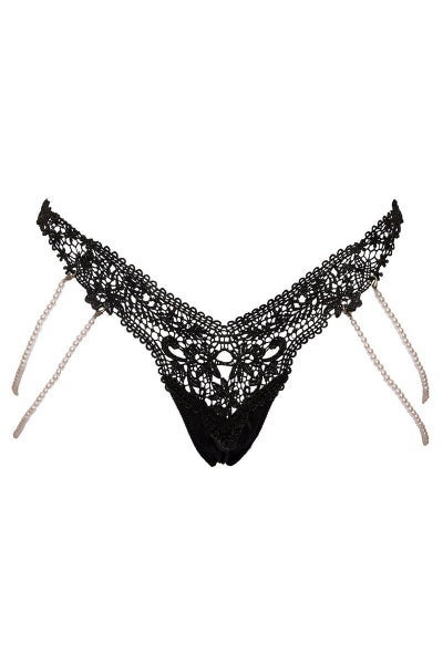 String Rio avec chaines de perles - Cottelli LINGERIE - Eveil Secret
