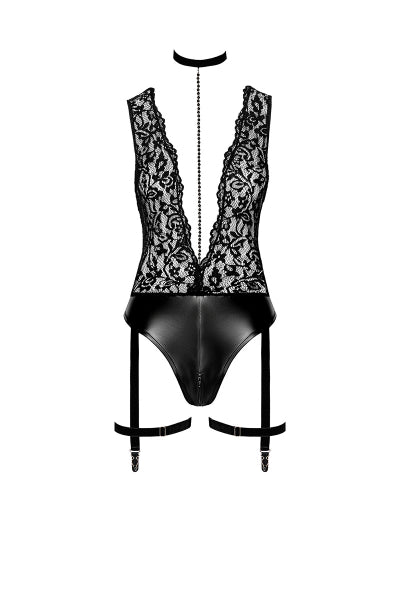 Body liguero Libido F297 wetlook y encaje