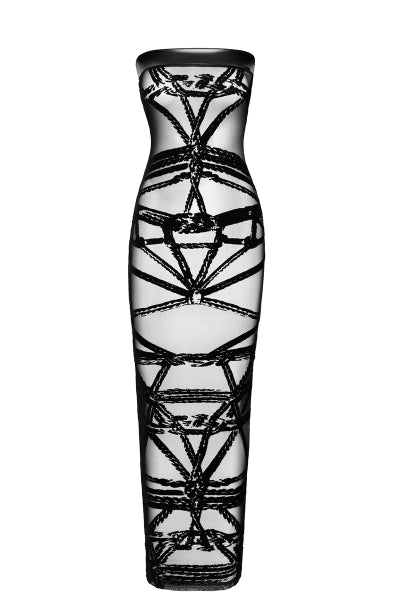 Vestido palabra de honor Bondesque F358 - Noir Handmade
