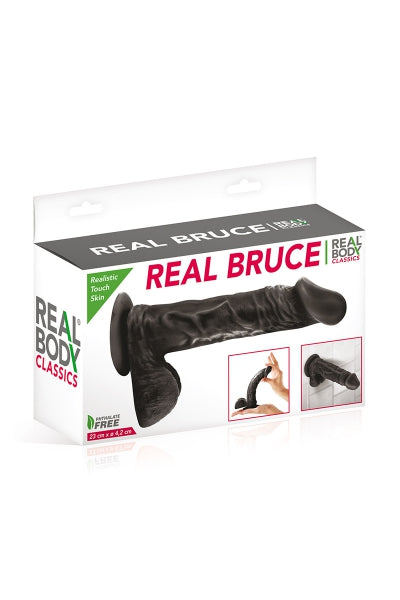 Pene realista 23 cm - Real Bruce Negro