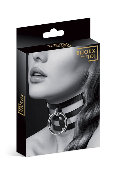 Collar Fetish ancho con anilla - Joyas para ti