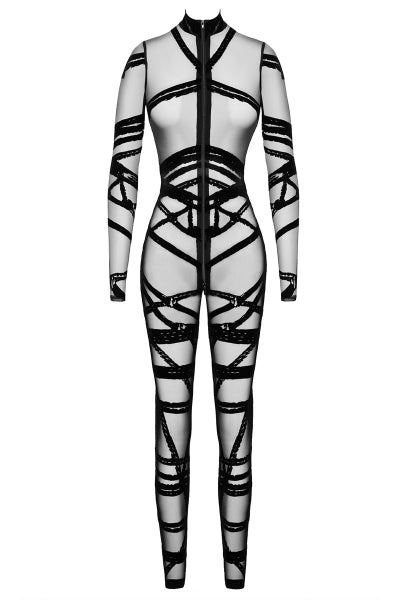 Combinaison floquée Bondesque F357 - Noir Handmade - Eveil Secret