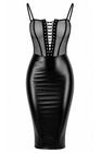 Robe mi-longue Do Not Disturb F408 - Noir Handmade
