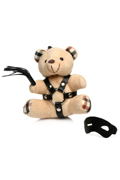 Llavero Oso de peluche BDSM con fusta