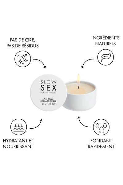 Vela de masaje Slow Sex 50g - Bijoux Indiscrets
