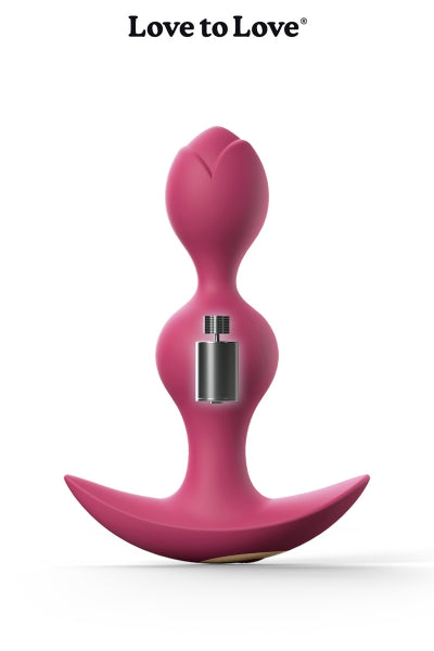 Plug anal vibrador Twinny Bud ciruela