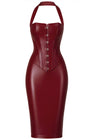Robe mi-longue Dark Romance F396 - Noir Handmade