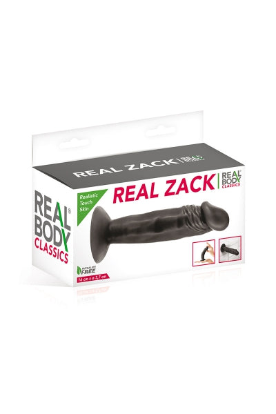 Real Zack vibrador realista de 16 cm - Negro