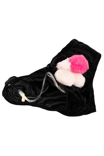 Slip avec pénis en peluche mobile