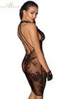 Robe mi-longue transparente en tulle F240