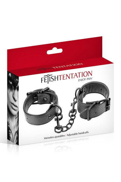 Esposas de piel sintética ajustables - Fetish Tentation