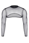 Crop top tulle noir transparent - Regnes