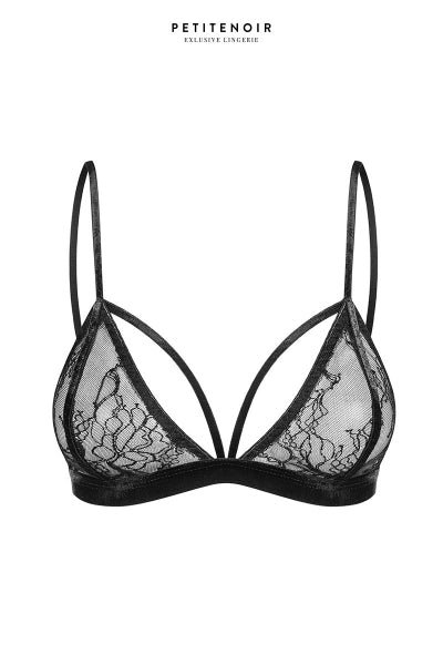 Soutien-gorge triangle dentelle et velours - Eveil Secret