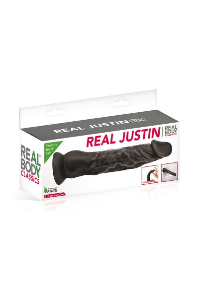 Dildo realista 21 cm negro - Real Justin